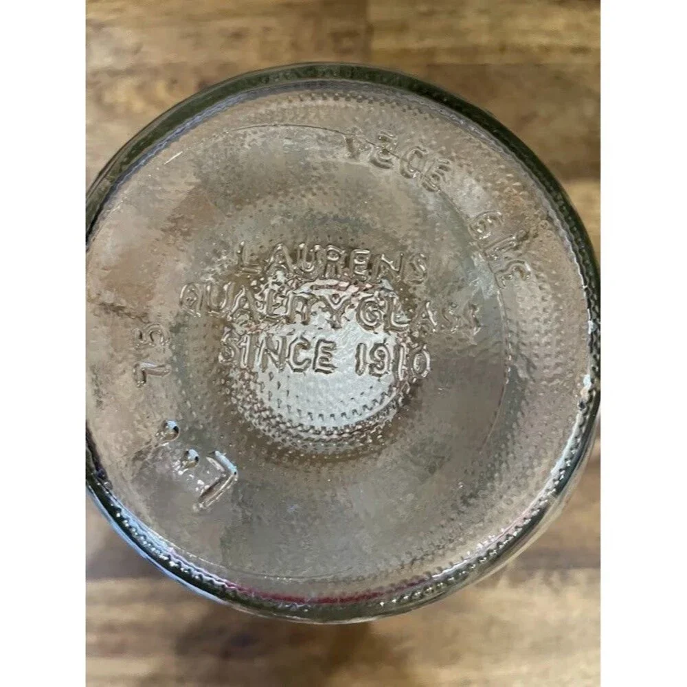Vintage Longlife Canning Pint Mason Jar Marked Lauren's Quality Glass Since 1910